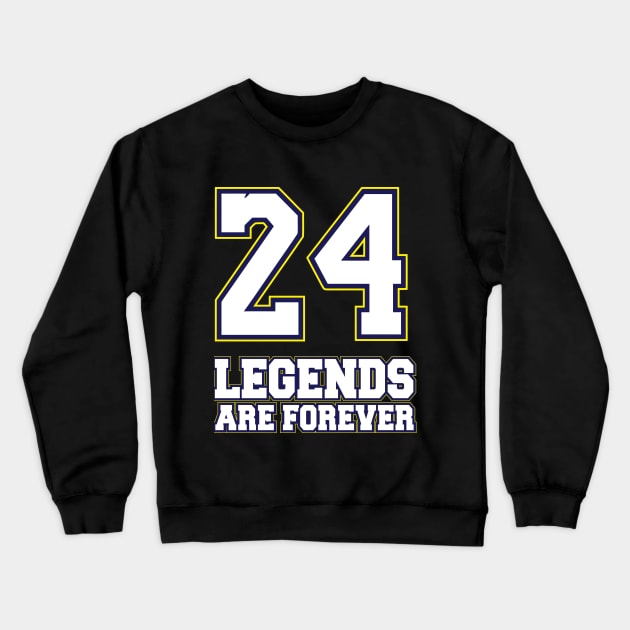 Kobe Bryant 24 Crewneck Sweatshirt by enjoysaturday